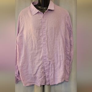 Raffi Men's Light Purple Casual Button Down Shirt